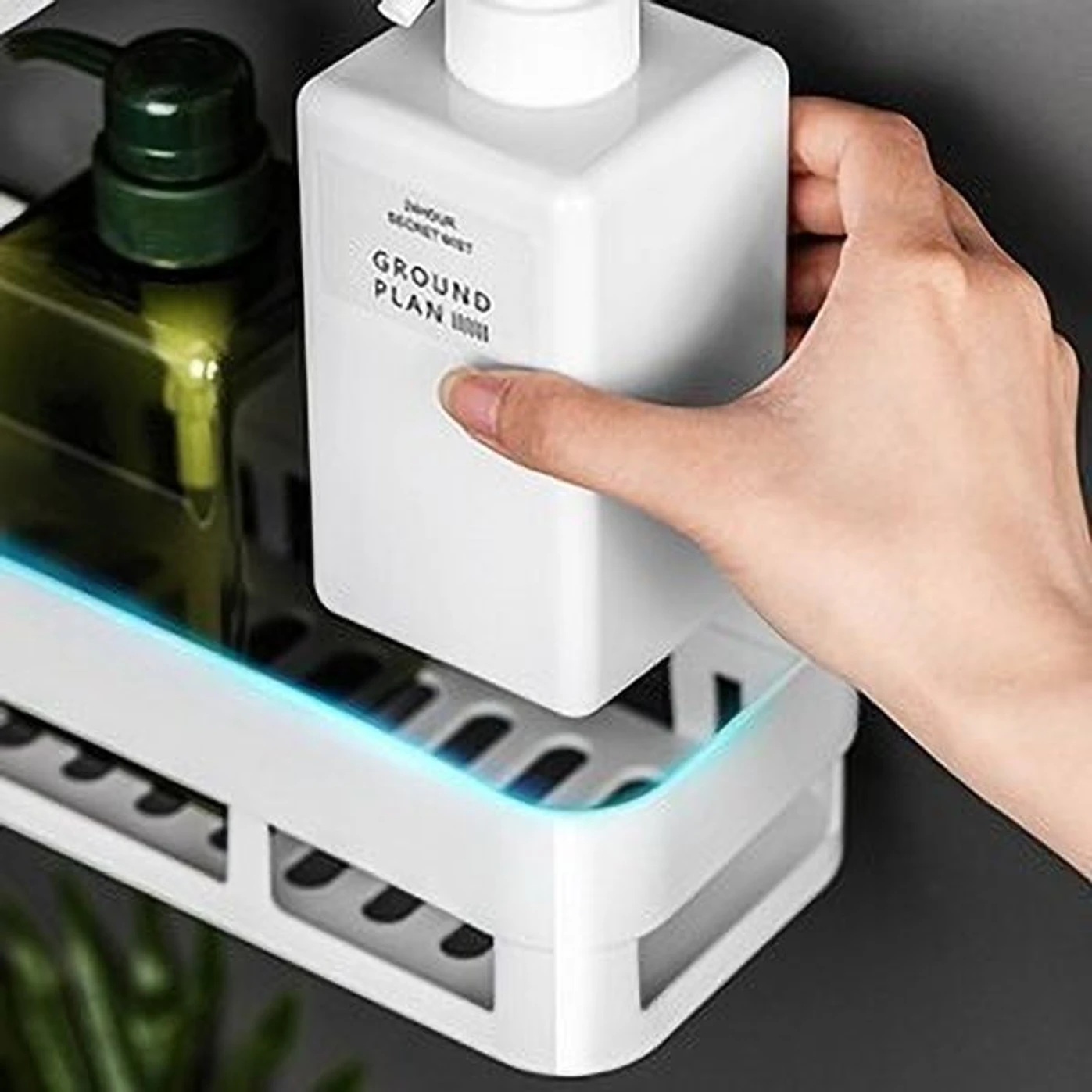 Bathroom Rack Shelf Shelvesh Pack of 2 Shelves for plastic stand Plastic Wall Shelf (Number of Shelves - 2, White) - Image 3